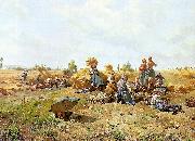Daniel Ridgeway Knight Harvest Repast Spain oil painting reproduction